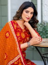Maroon Colour Cotton Blend With Print Kurti With Pant Dupatta Suppliers In India Aaradhna 2029